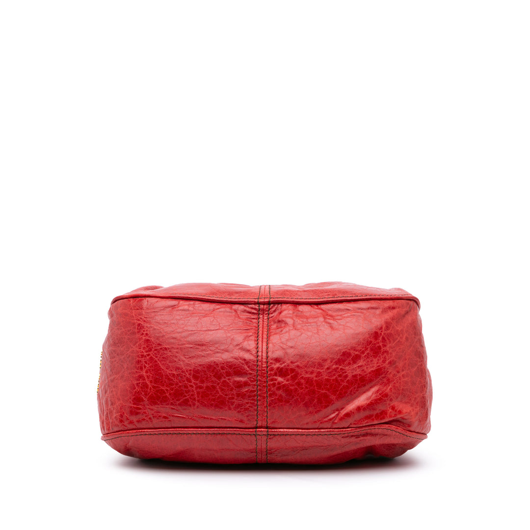 Nappa Frame Lux Top Handle Red - Gaby Paris