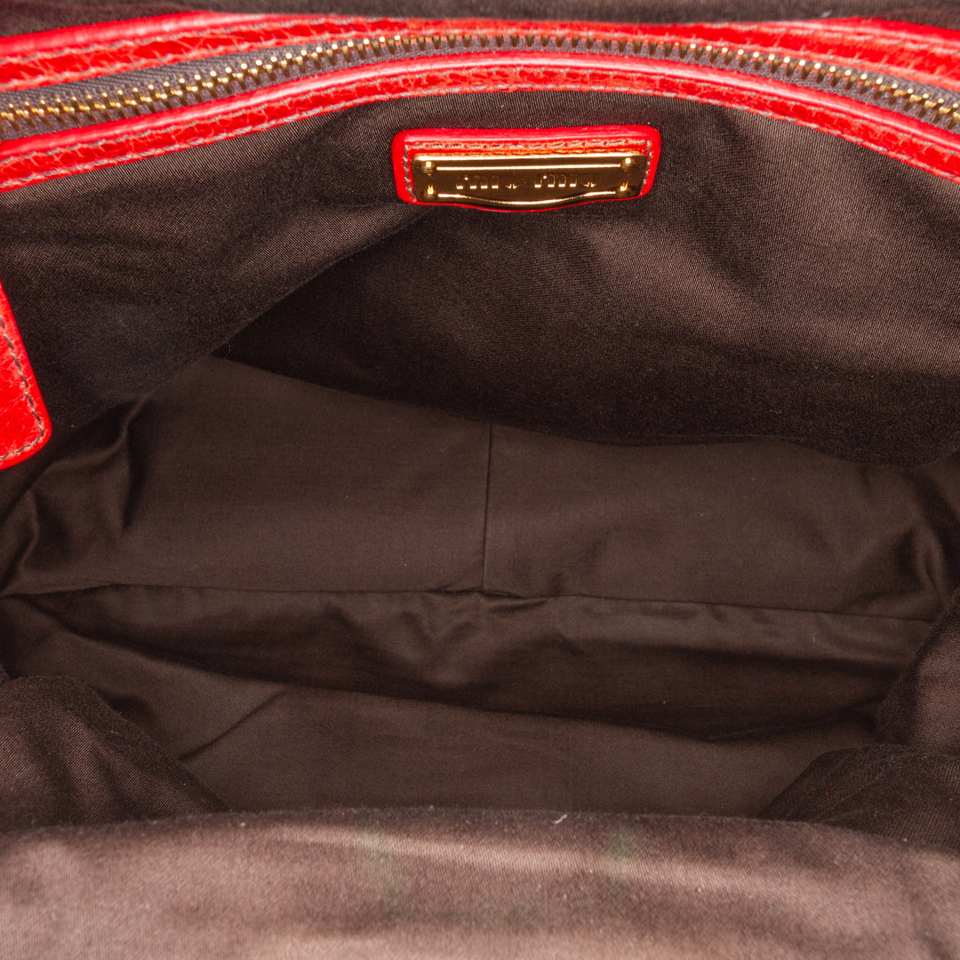 Nappa Frame Lux Top Handle Red - Gaby Paris