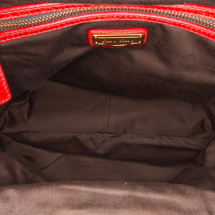Nappa Frame Lux Top Handle Red - Gaby Paris