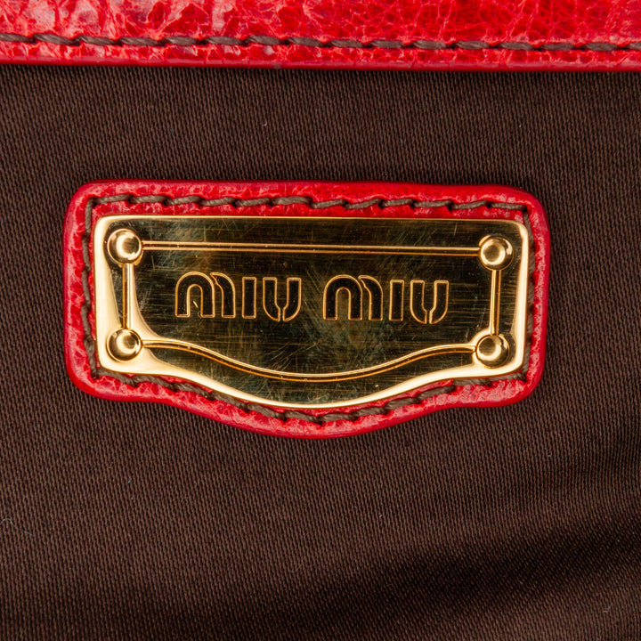Nappa Frame Lux Top Handle Red - Gaby Paris