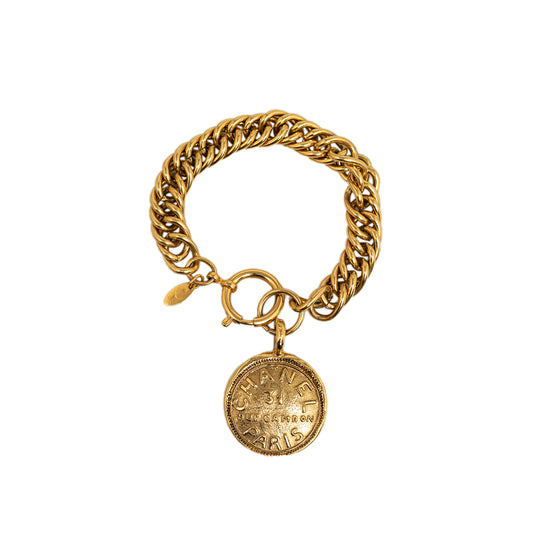 31 Rue Cambon Medallion Bracelet Gold - Gaby Paris