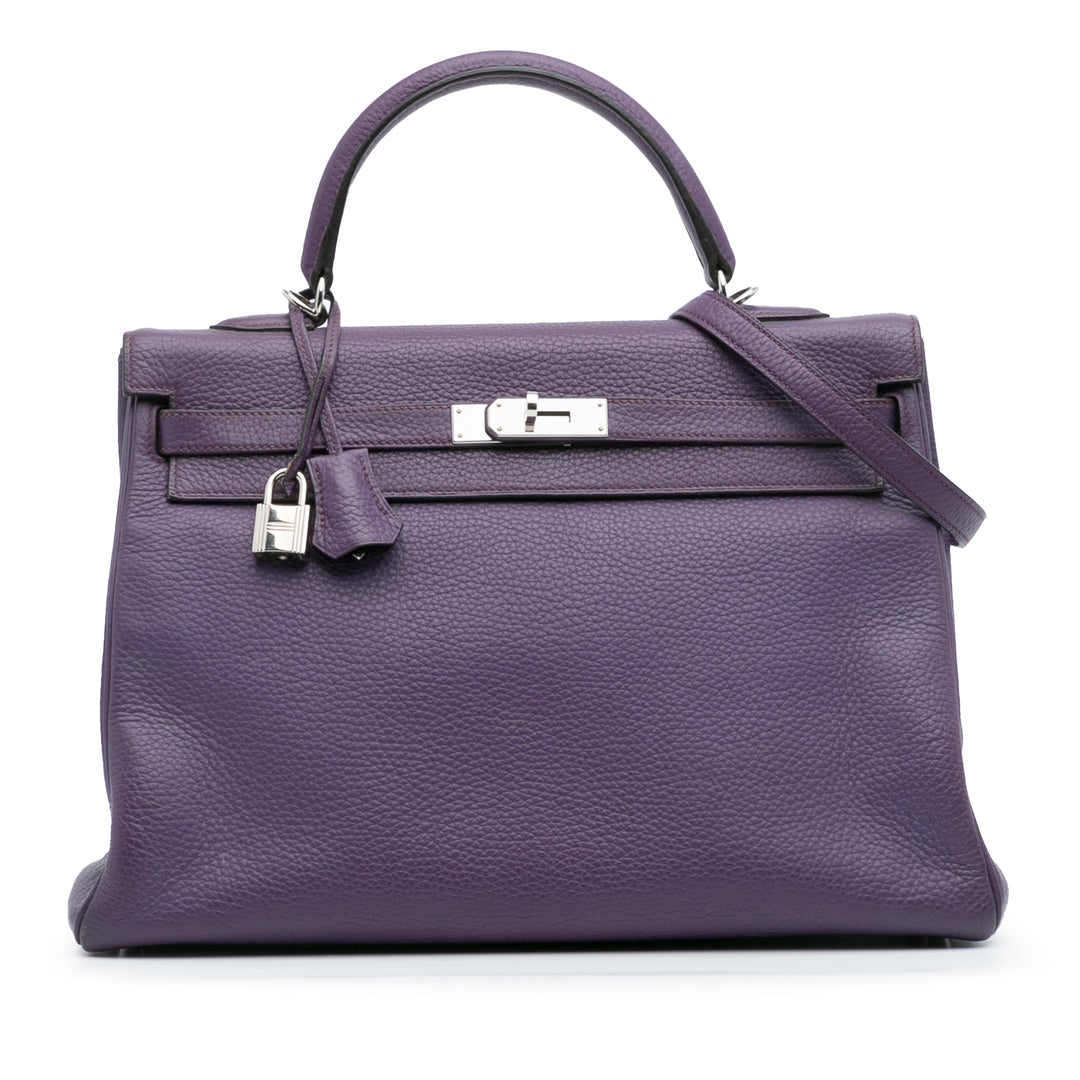 Hermès Togo Kelly II Retourne 35 Violet – GABY PARIS Authentique