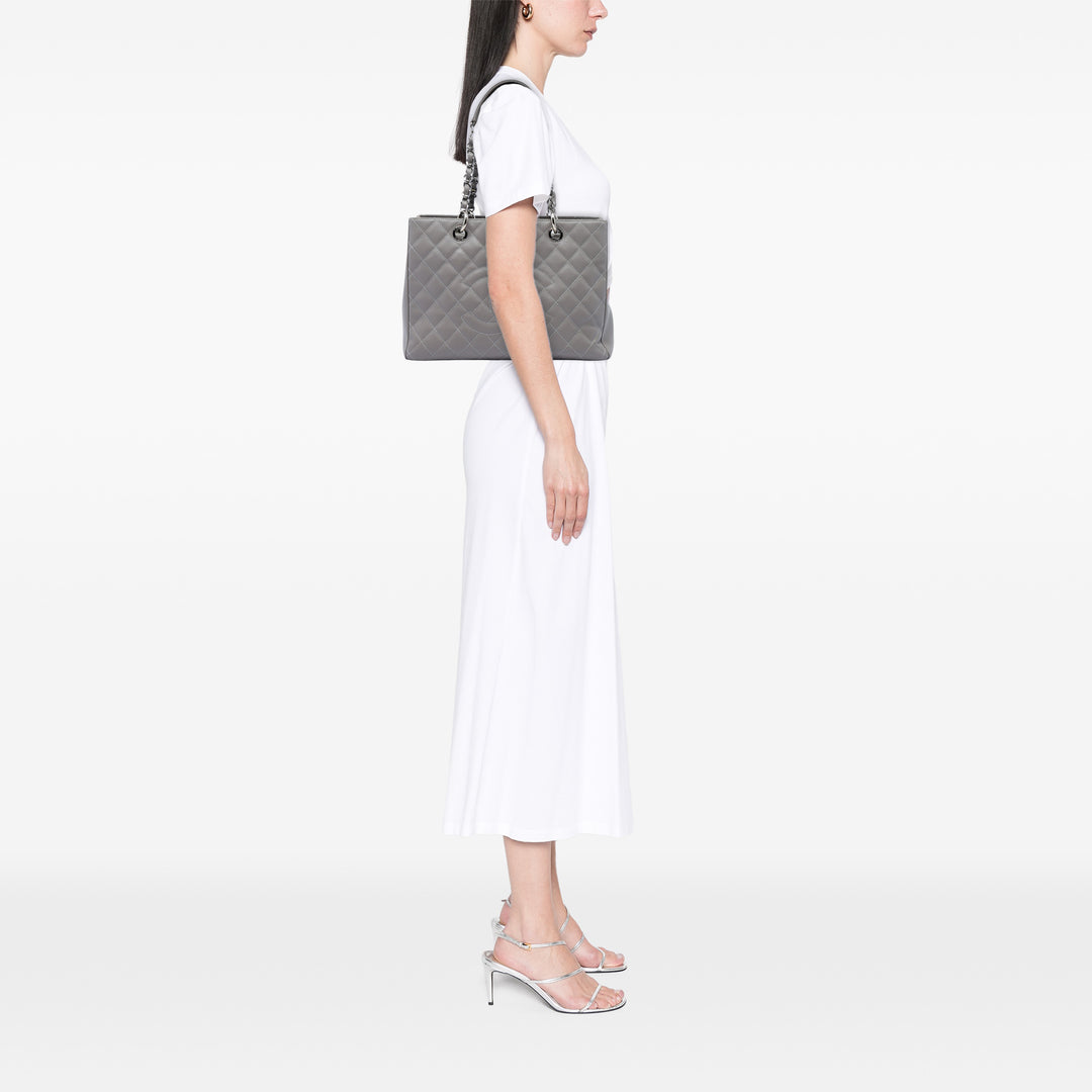 Cabas Cuir caviar Gris