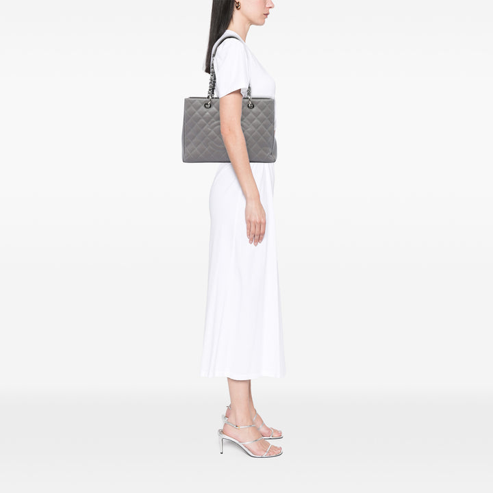 Cabas Cuir caviar Gris