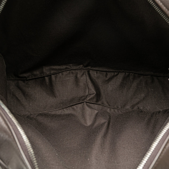 Nappa Intrecciato Business Bag Brown - Gaby Paris