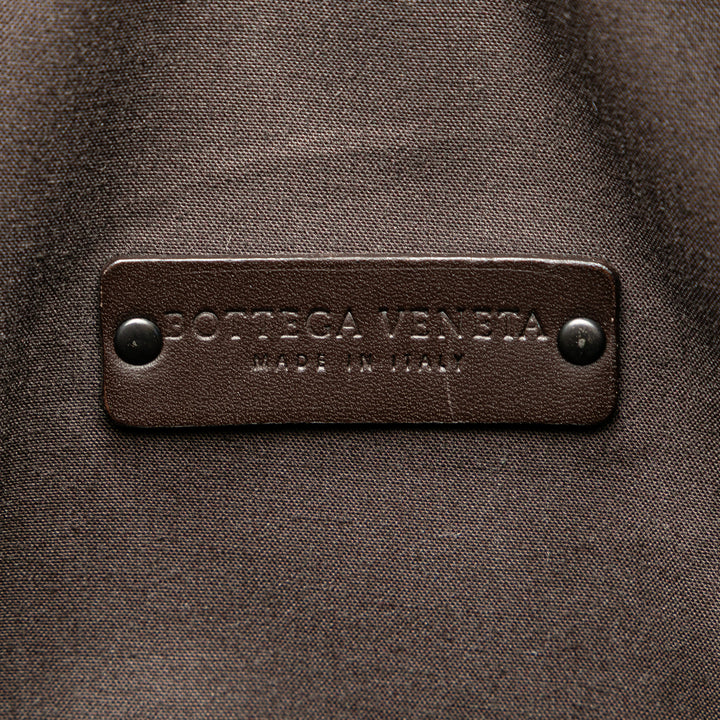 Nappa Intrecciato Business Bag Brown - Gaby Paris