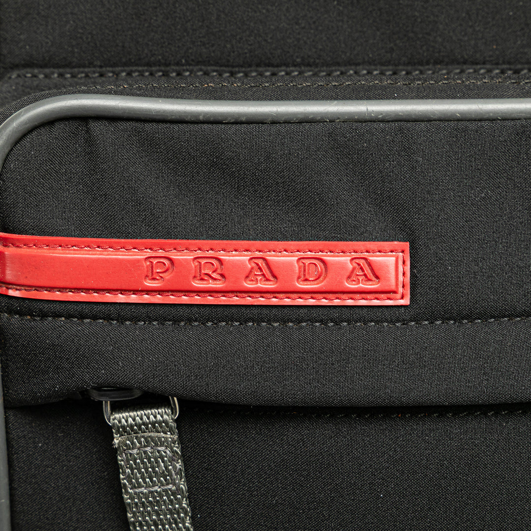 Sports Line Tessuto Front Pocket Crossbody Black - Gaby Paris