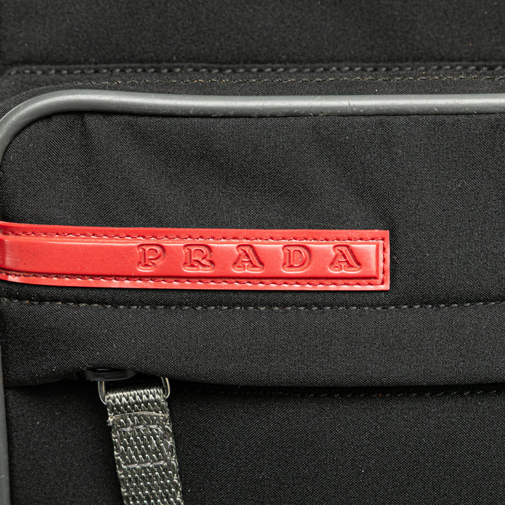 Sports Line Tessuto Front Pocket Crossbody Black - Gaby Paris