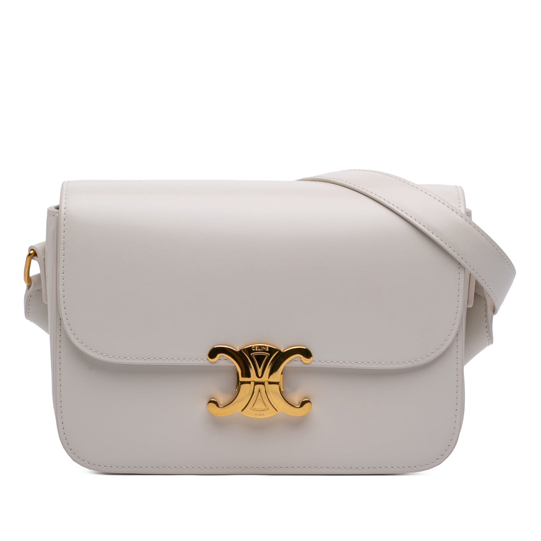 Celine Classique brillant Cuir de veau Triomphe Sac porté croisé