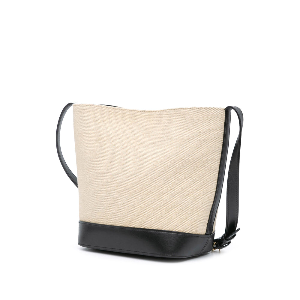 Small Canvas Triomphe Bucket Bag Brown - Gaby Paris