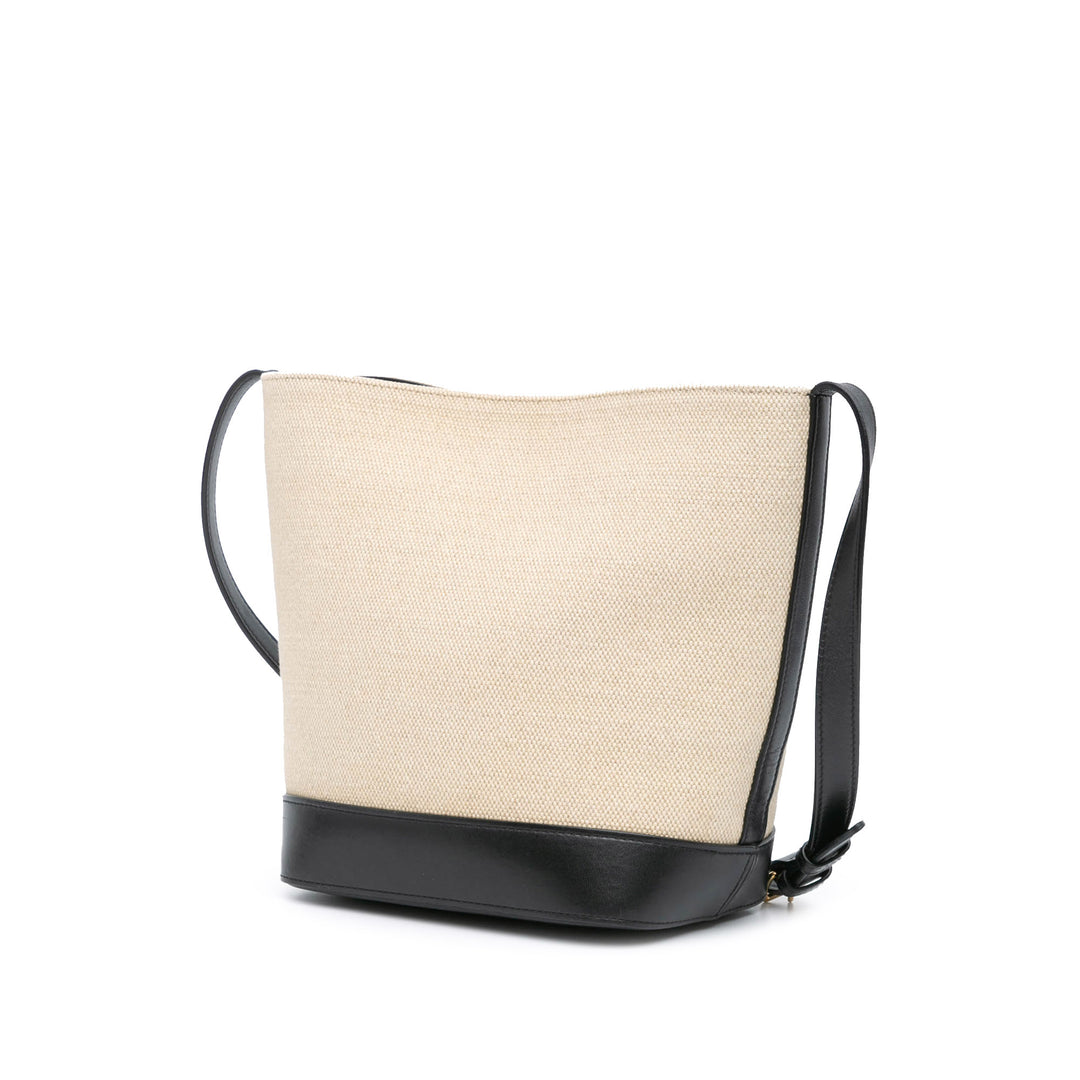 Small Canvas Triomphe Bucket Bag Brown - Gaby Paris