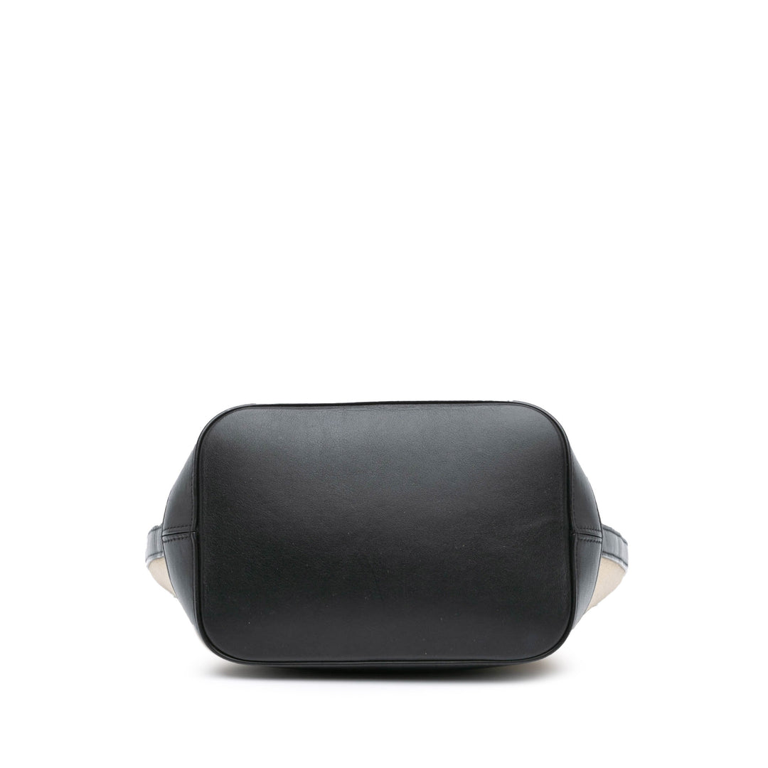Small Canvas Triomphe Bucket Bag Brown - Gaby Paris
