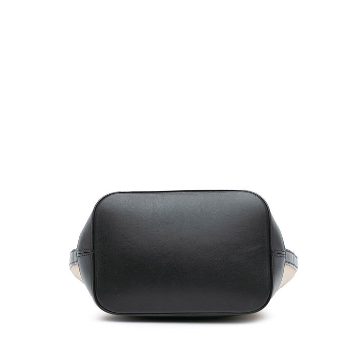 Small Canvas Triomphe Bucket Bag Brown - Gaby Paris