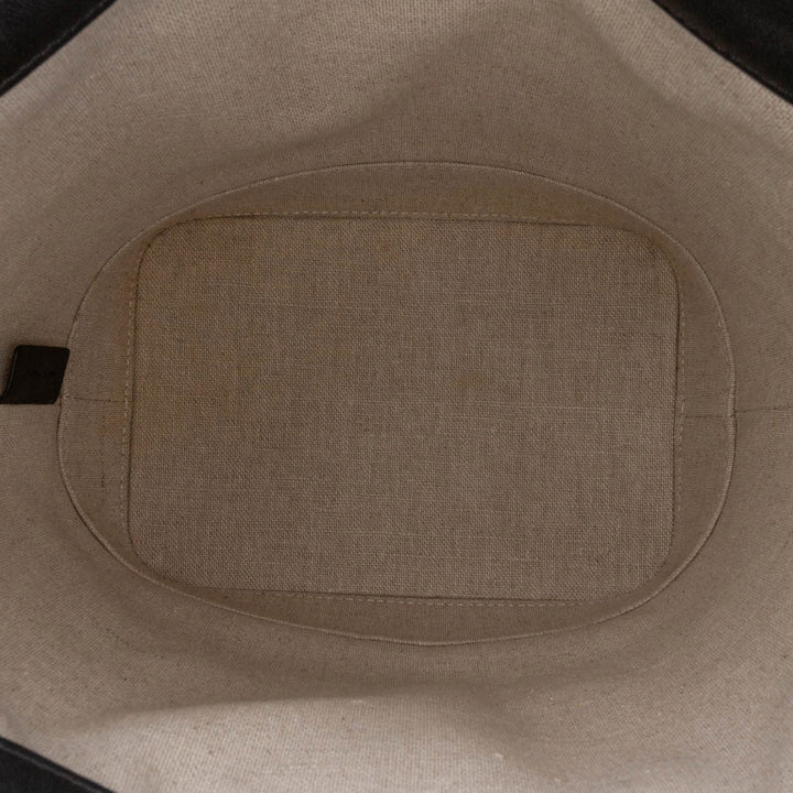 Small Canvas Triomphe Bucket Bag Brown - Gaby Paris