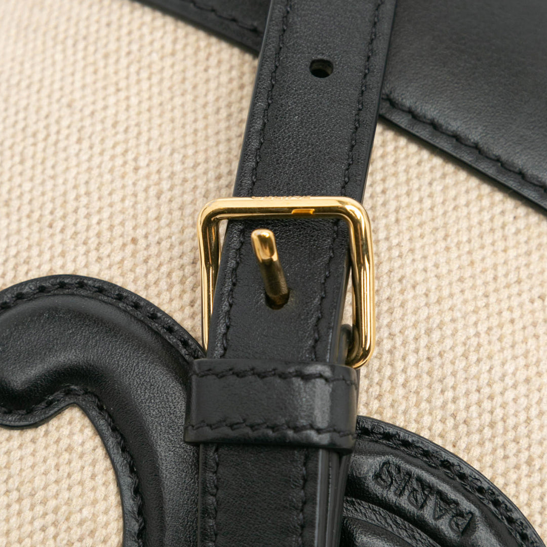 Small Canvas Triomphe Bucket Bag Brown - Gaby Paris