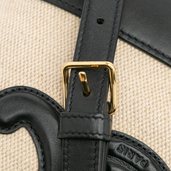 Small Canvas Triomphe Bucket Bag Brown - Gaby Paris