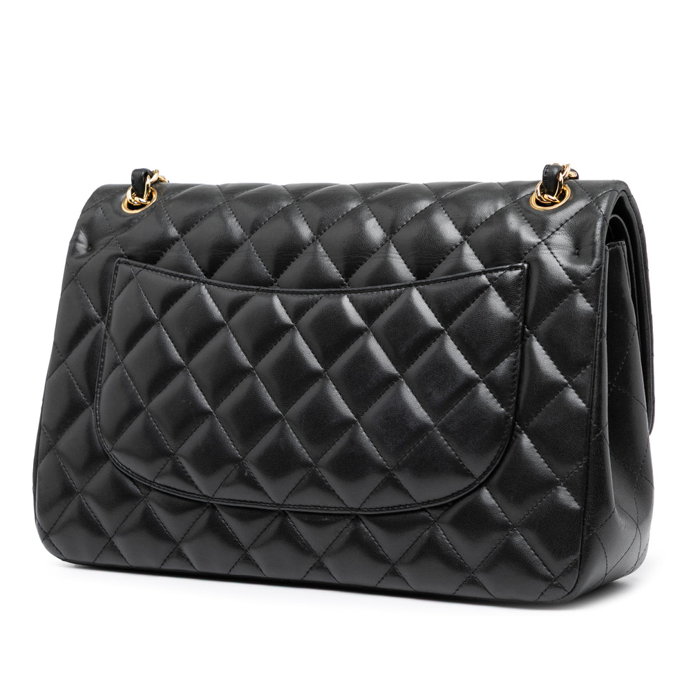 Chanel Jumbo Classic Cuir d’agneau Double rabat Noir – GABY PARIS Authentique
