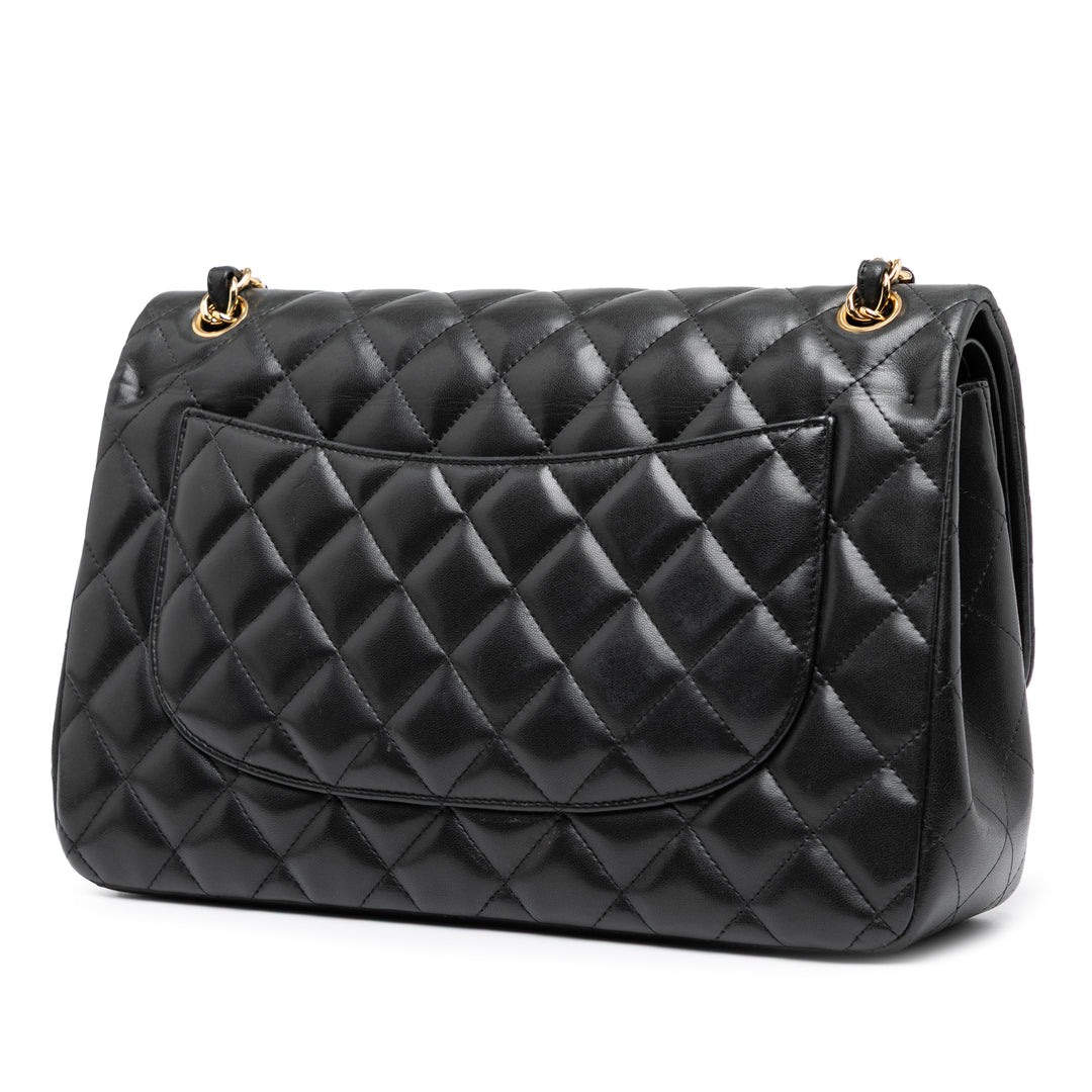 Chanel Jumbo Classic Cuir d’agneau Double rabat Noir – GABY PARIS Authentique