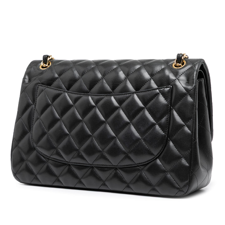 Chanel Jumbo Classic Cuir d’agneau Double rabat Noir – GABY PARIS Authentique