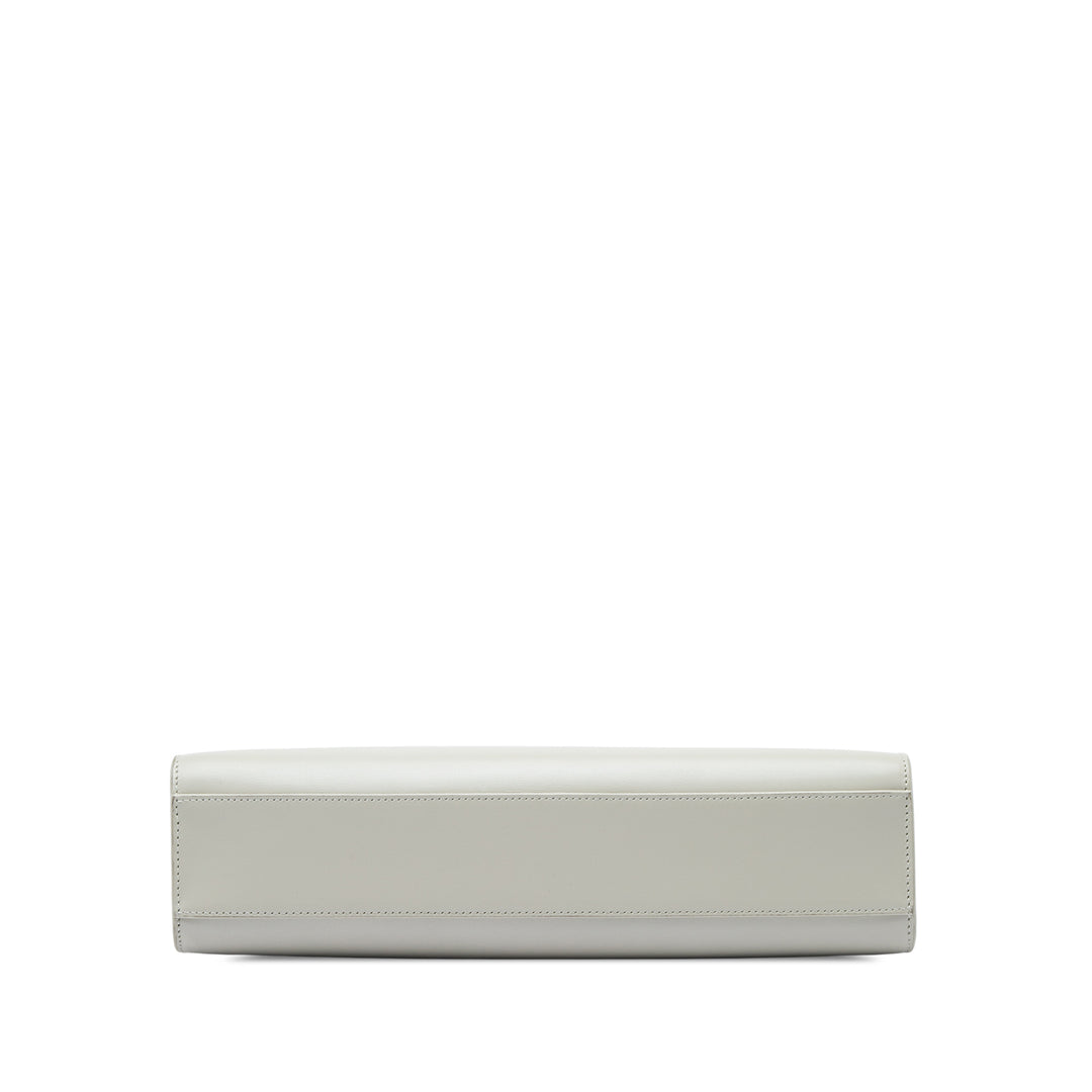 Saint Laurent Manhattan Sac Moyen Cuir de veau lisse Blanc – vue 3 – GABY PARIS