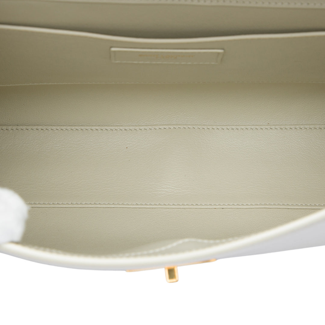 Saint Laurent Manhattan Sac Moyen Cuir de veau lisse Blanc – vue 4 – GABY PARIS