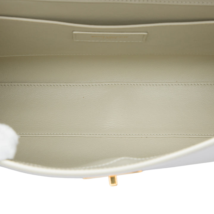 Saint Laurent Manhattan Sac Moyen Cuir de veau lisse Blanc – vue 4 – GABY PARIS