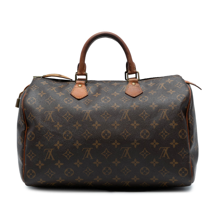 Louis Vuitton Monogram Speedy 35 Marron