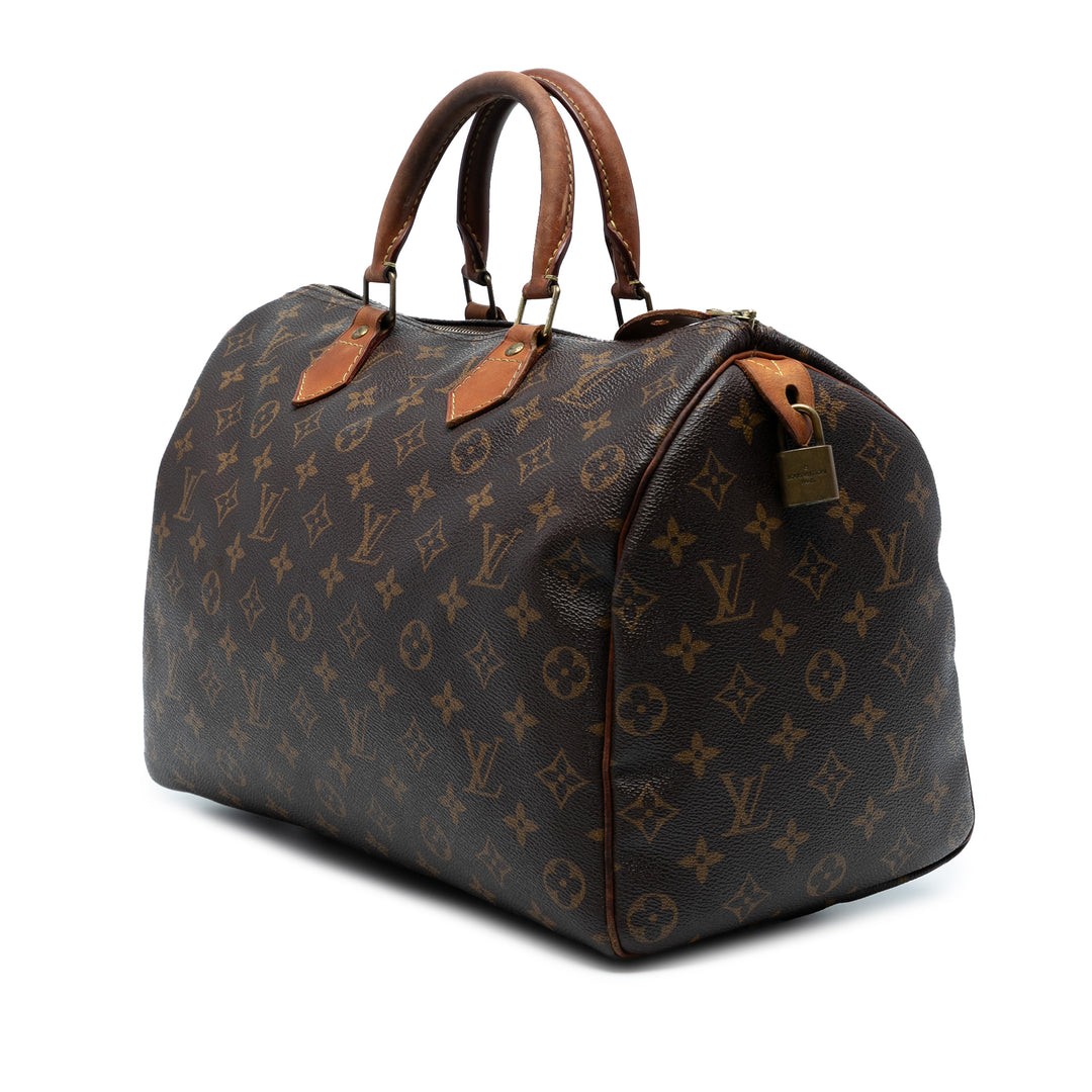 Louis Vuitton Monogram Speedy 35 Marron