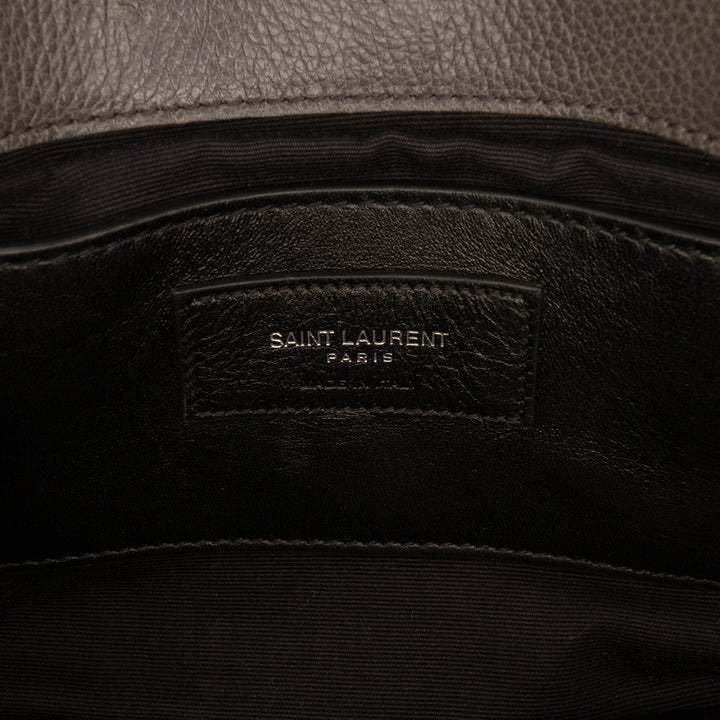 Saint Laurent Medium Chevron Sheepskin Monogram College Sac