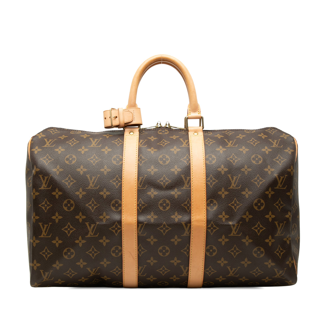 Louis Vuitton Keepall 45 Monogram Marron – vue principale – GABY PARIS