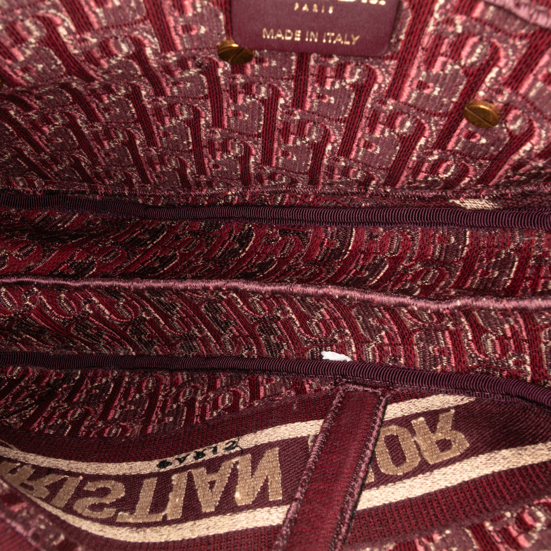 Dior Oblique Velours brodé Saddle Sac