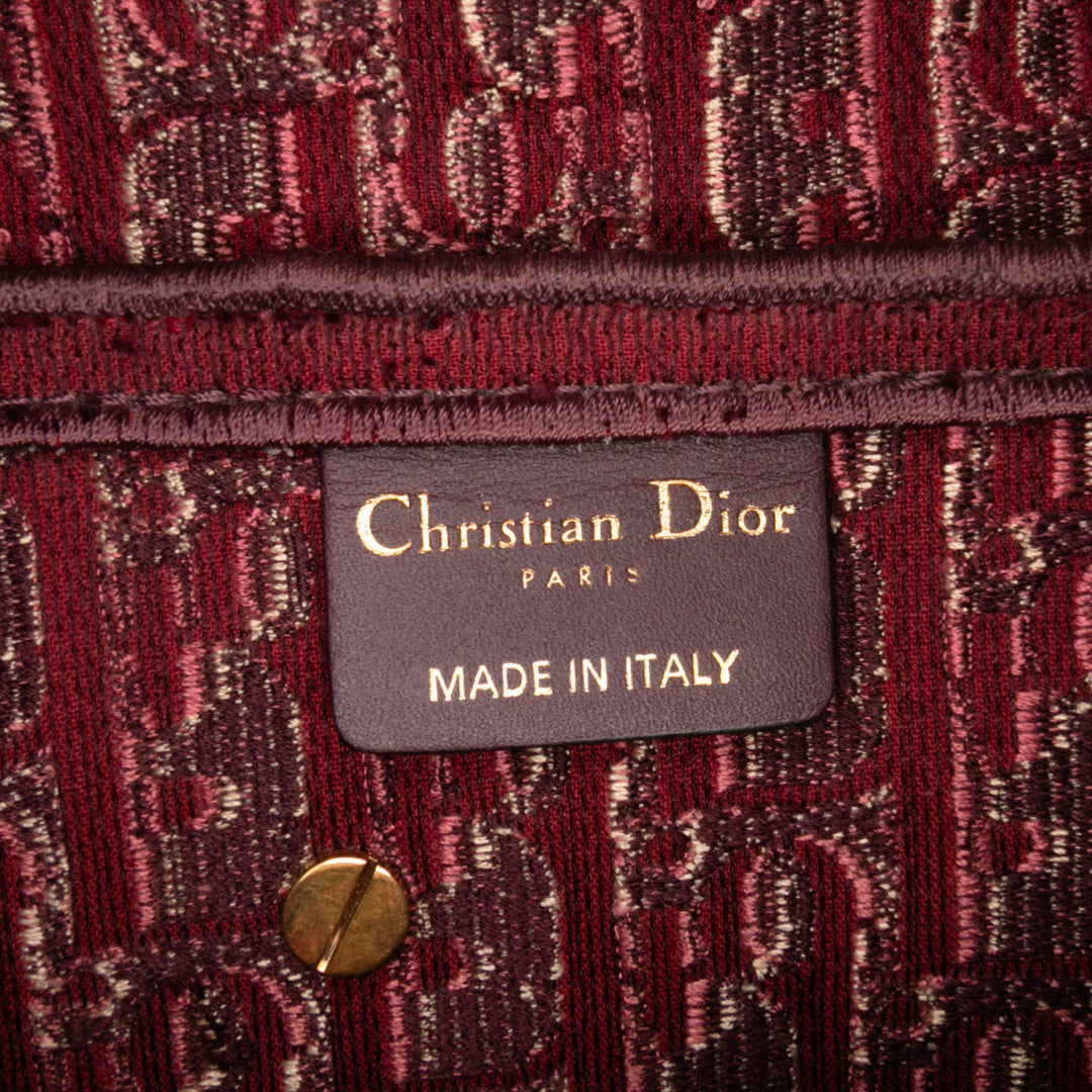 Dior Oblique Velours brodé Saddle Sac