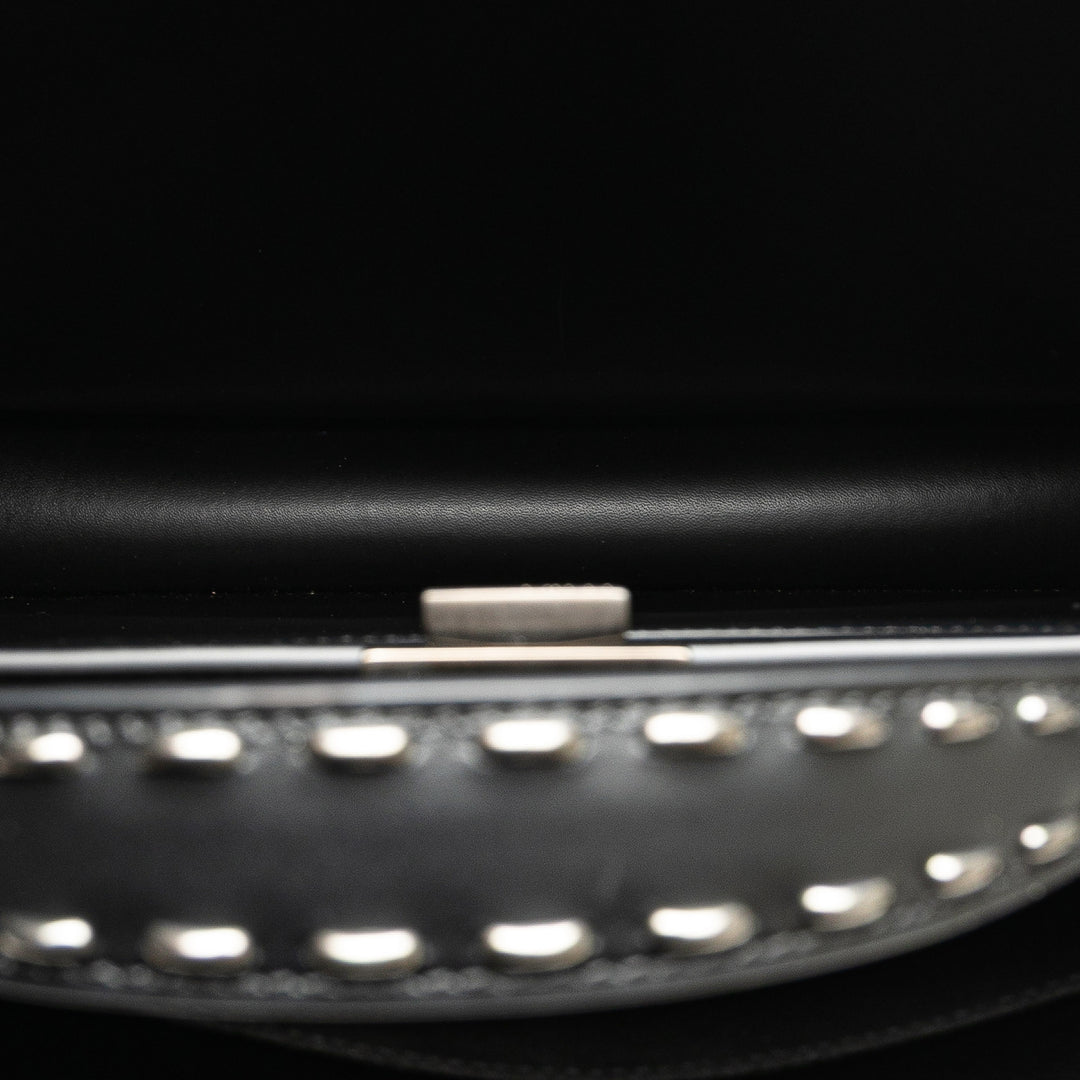 Studded Leather Peekaboo ISeeU Briefcase Black - Gaby Paris