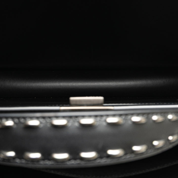 Studded Leather Peekaboo ISeeU Briefcase Black - Gaby Paris