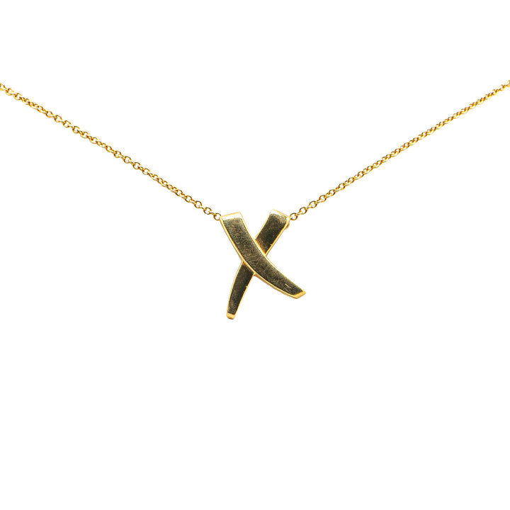 Paloma Picasso 18K Yellow Gold Paloma's Graffiti X Pendant Necklace Gold - Gaby Paris