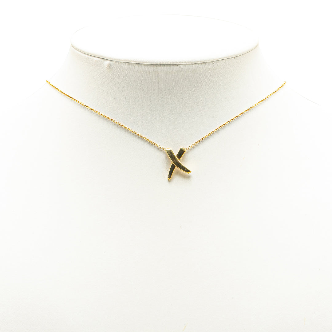 Paloma Picasso 18K Yellow Gold Paloma's Graffiti X Pendant Necklace Gold - Gaby Paris