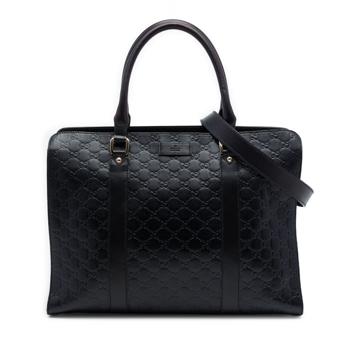 Guccissima Porte-documents Moyen Noir