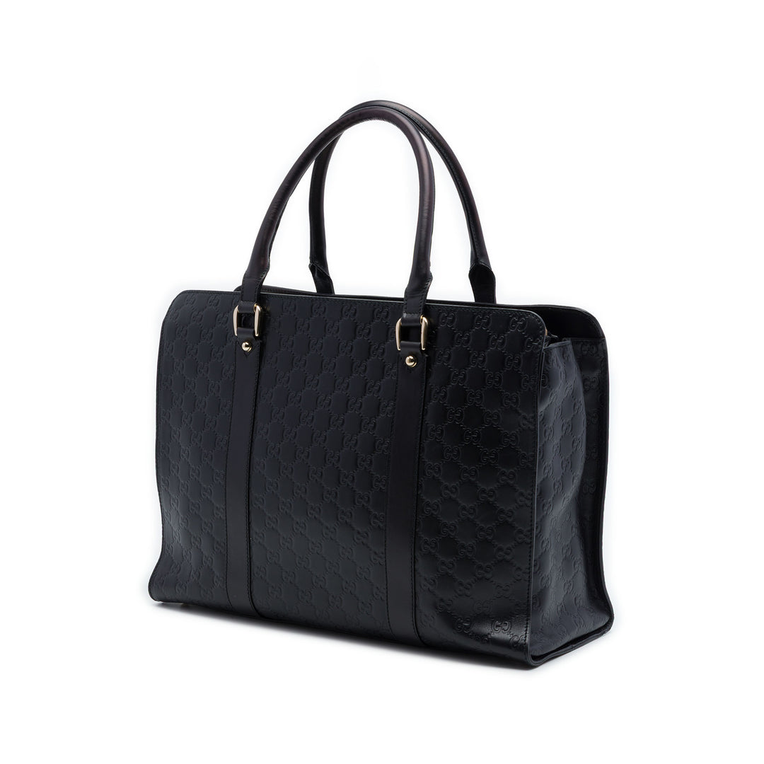 Guccissima Porte-documents Moyen Noir