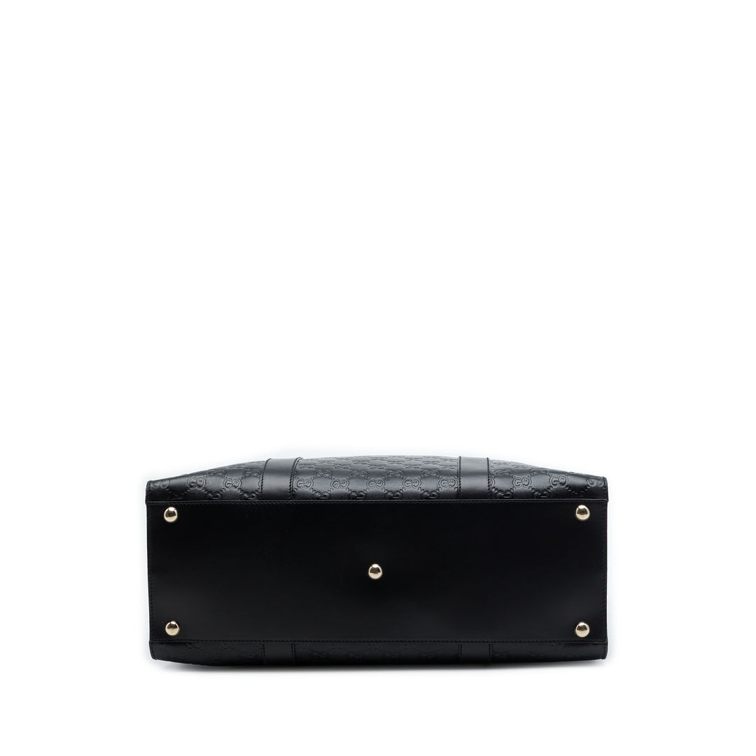 Guccissima Porte-documents Moyen Noir