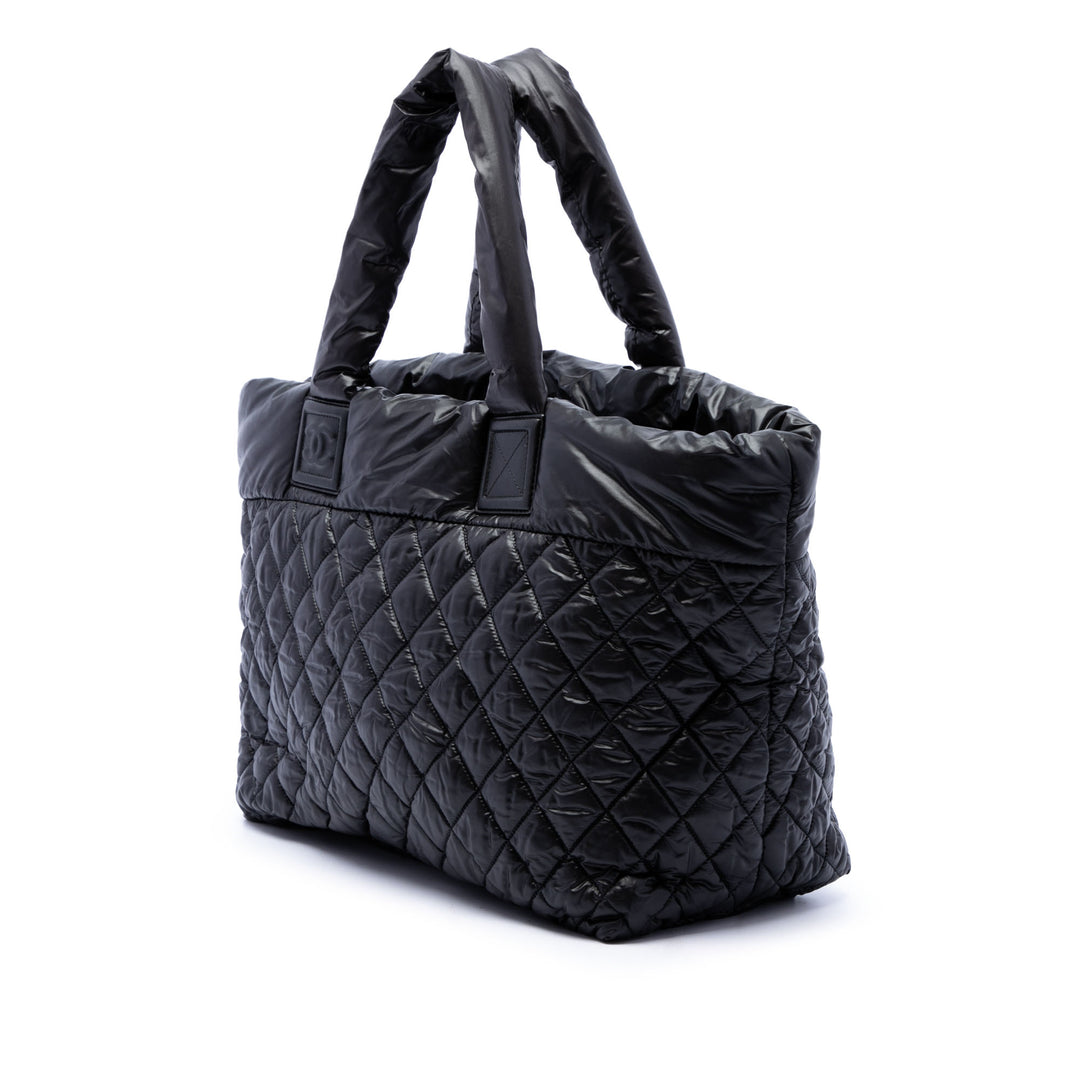 Matelassé Réversible Coco Cocoon Cabas Grand Noir