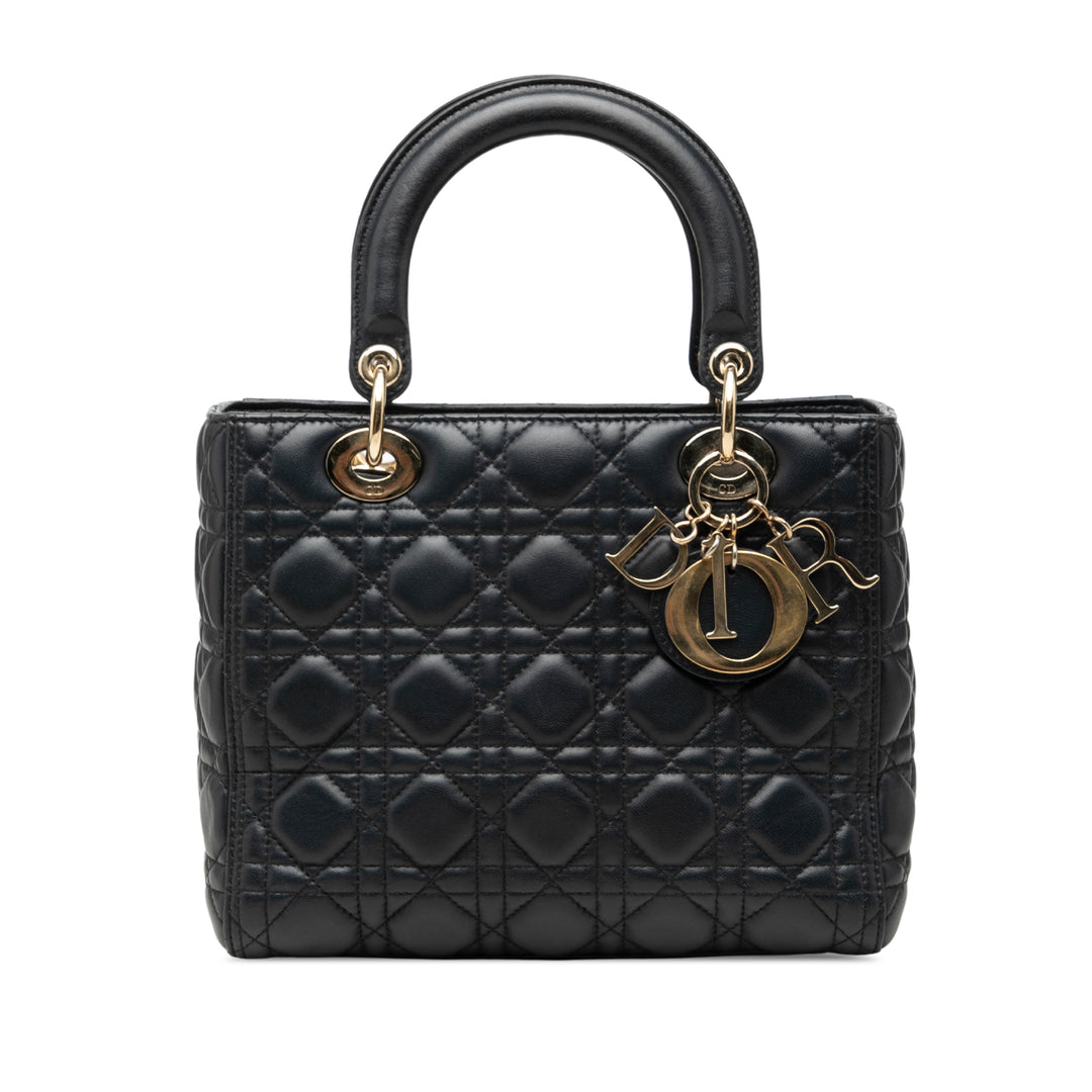 Dior Lady Dior Cannage Moyen Cuir d'agneau