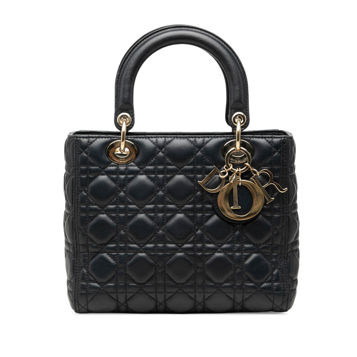 Dior Lady Dior Cannage Moyen Cuir d'agneau