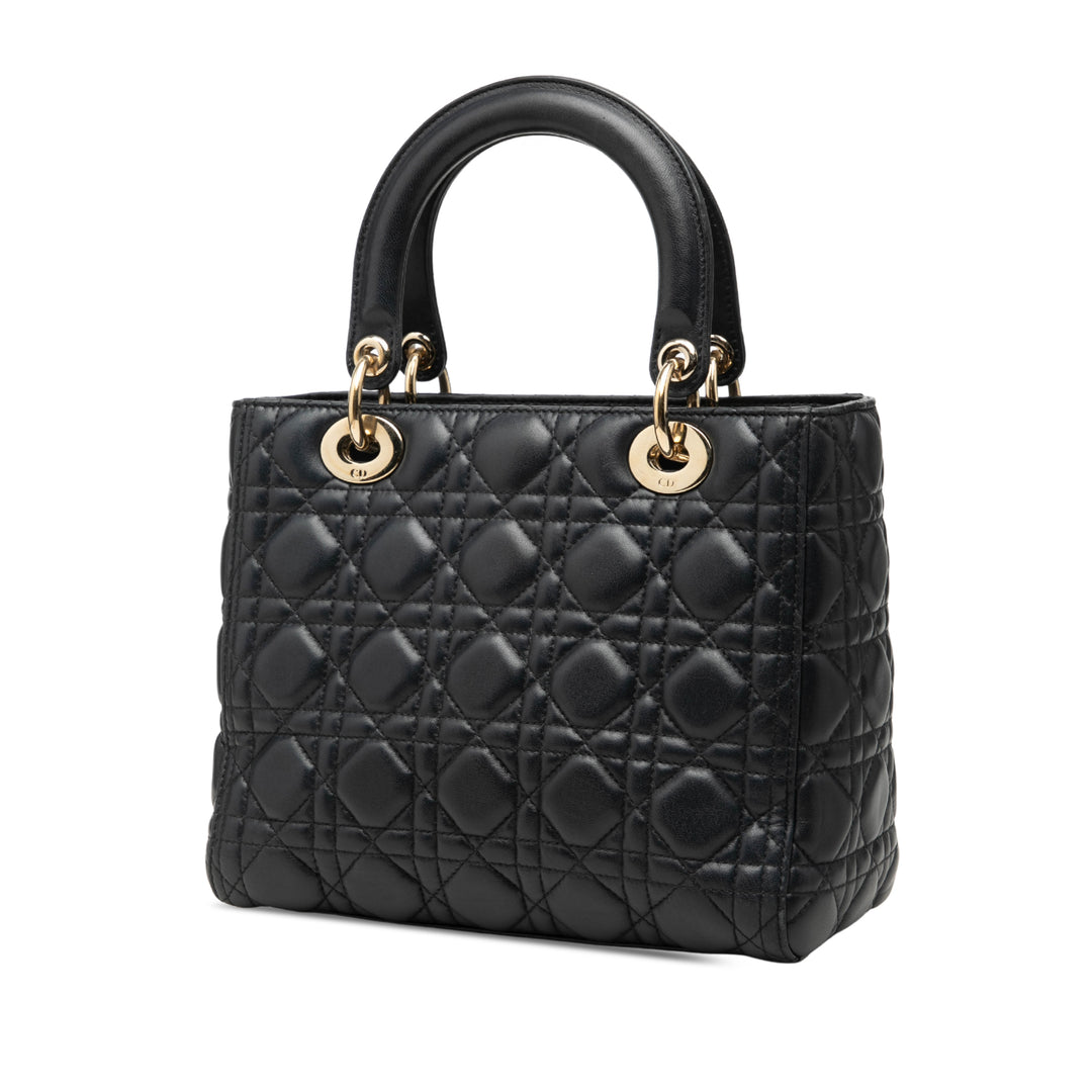 Dior Lady Dior Cannage Moyen Cuir d'agneau