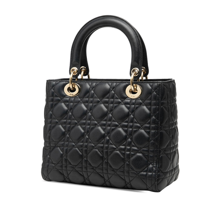 Dior Lady Dior Cannage Moyen Cuir d'agneau