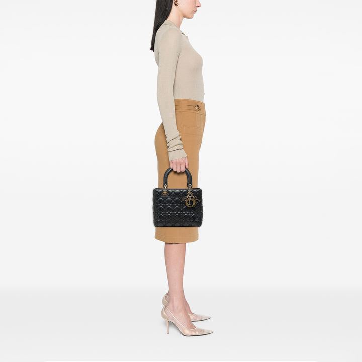 Dior Lady Dior Cannage Moyen Cuir d'agneau