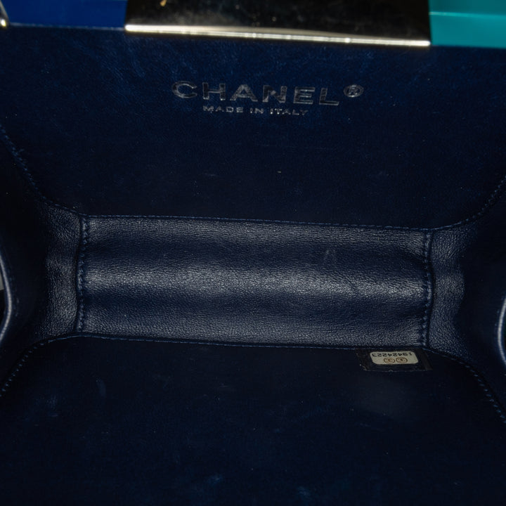 Chanel CC Ombre Plexiglass Clutch on Chain Blue - GABY PARIS