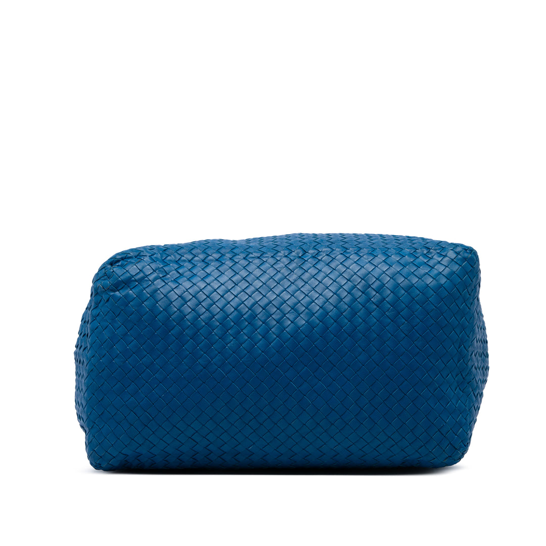 Bottega Veneta Cabas Intrecciato Cesta nappa Grand Bleu – vue 3 – GABY PARIS
