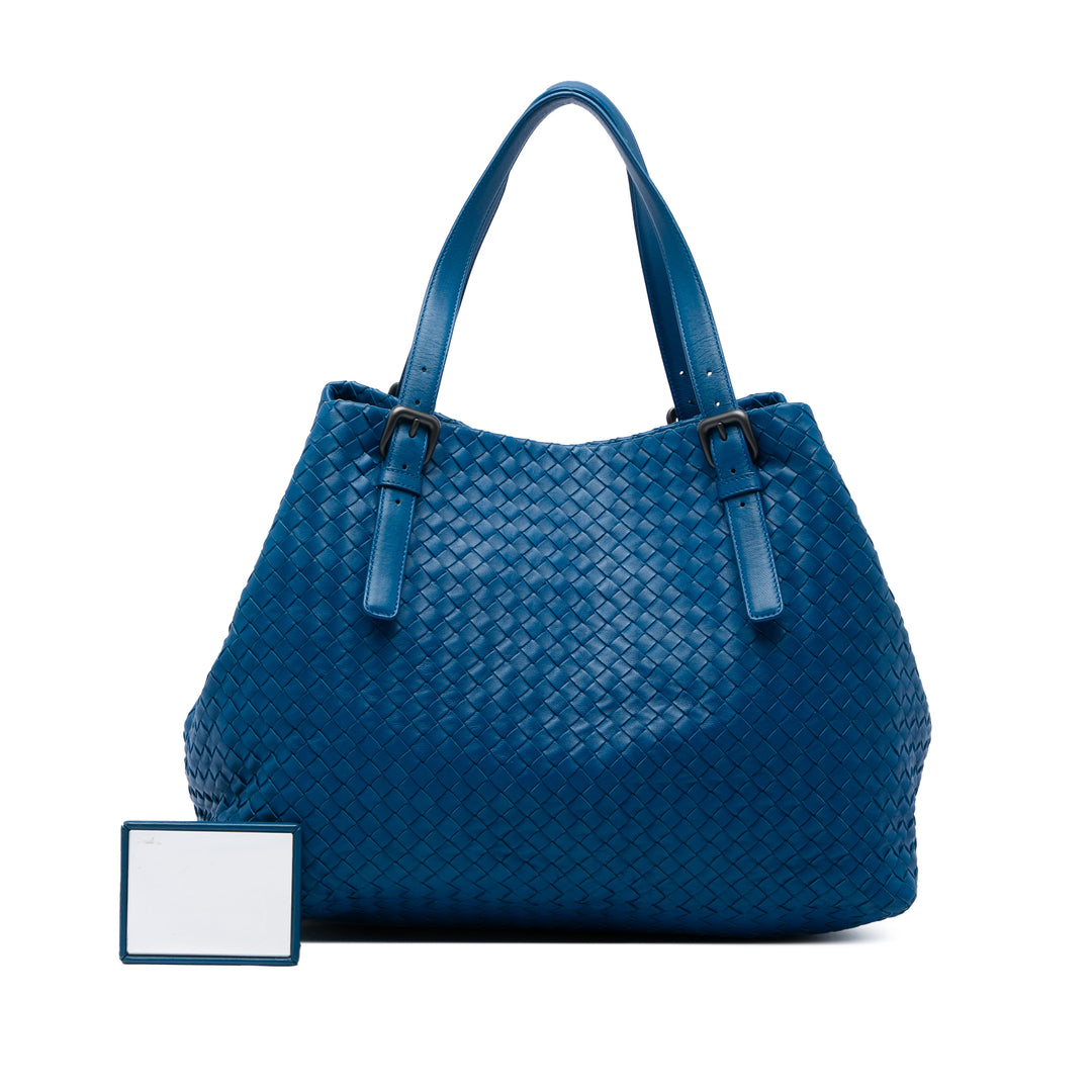 Bottega Veneta Cabas Intrecciato Cesta nappa Grand Bleu – vue 6 – GABY PARIS