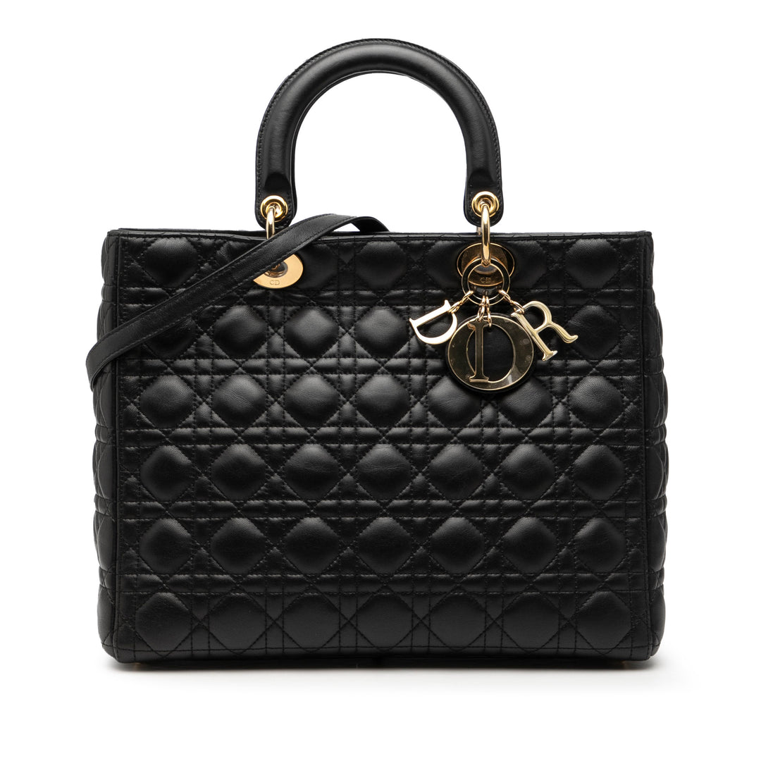 Dior Large Cuir d’agneau Cannage Lady Dior