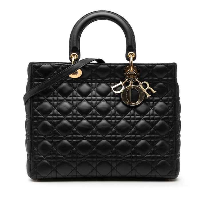 Dior Large Cuir d’agneau Cannage Lady Dior